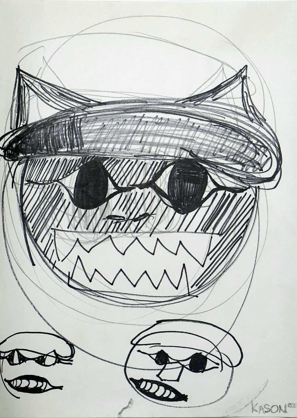 Untitled (black cat sketch), 2022